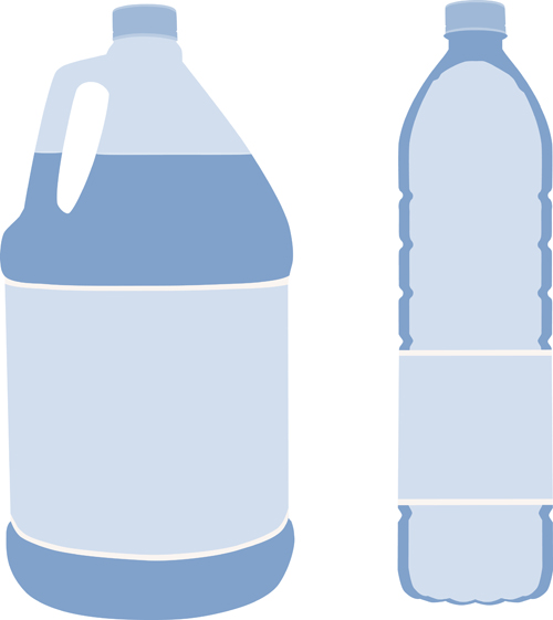 Vector water bottle template material 02 water bottle   