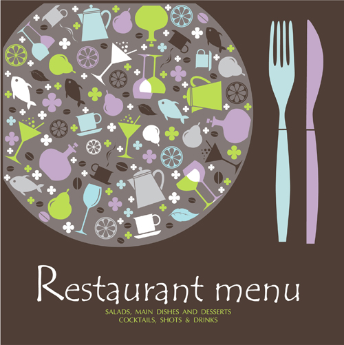 Elements of commonly Restaurant Menu cover vector 05 restaurant menu elements element cover Commonly   