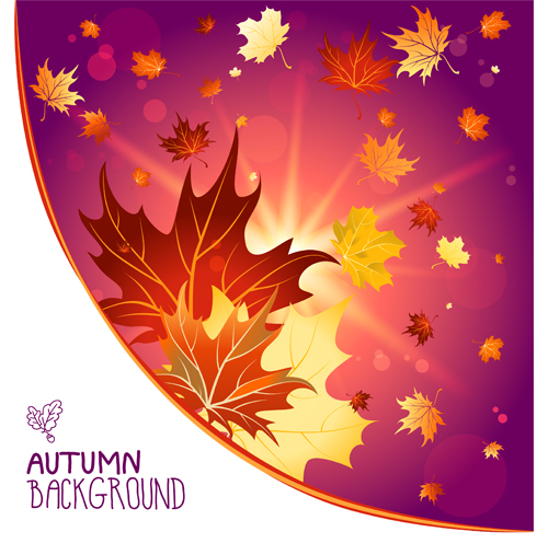 Bright autumn leaf backgrounds vector set 06 leaf background leaf backgrounds background   