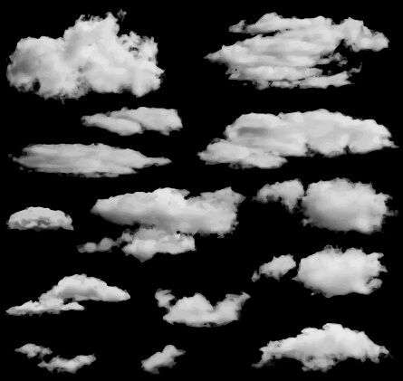 Realistic clouds vector illustration set 03 realistic clouds   