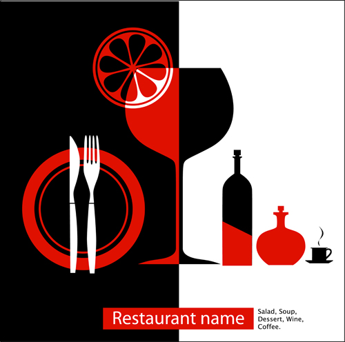 Elements of commonly Restaurant Menu cover vector 03 restaurant menu elements element cover Commonly   