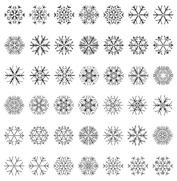 Different Snowflake patterns design elements vector 01 snowflake snow patterns pattern elements element different   