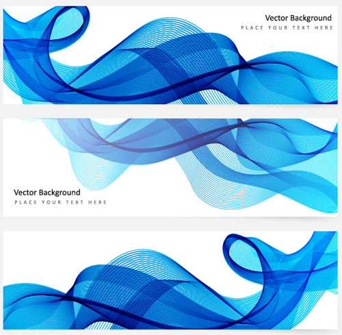 Smoke with wavy abstract banners set 12 wavy smoke banners abstract   