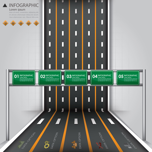 City street traffic Infographic elements vector 03 Traffic street infographic elements element city   