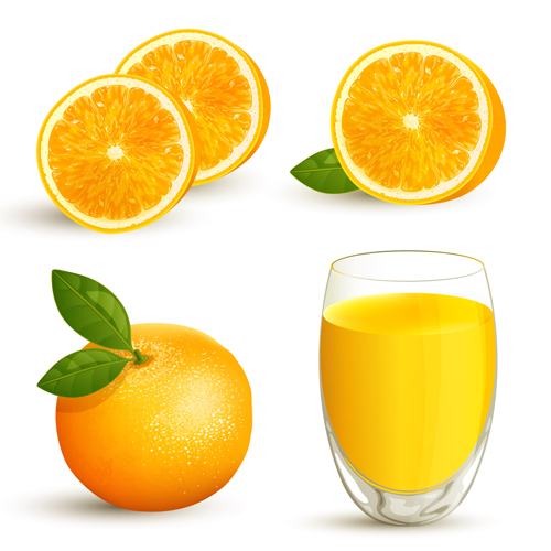 Oranges with juice creative vector oranges orange creative   