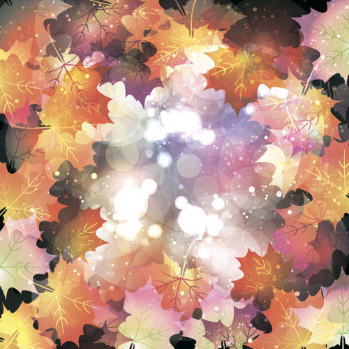 Autumn leaves with blurs vector background 08 leaves blurs background autumn   