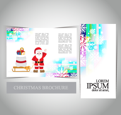 2015 Merry christmas brochure cover set vector 01 merry christmas cover christmas brochure 2015   