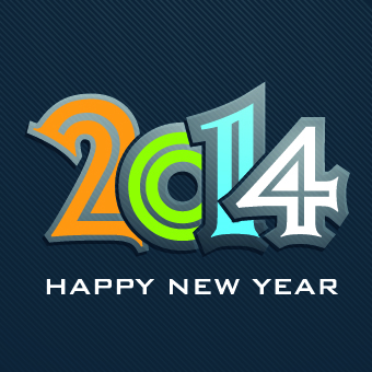 2014 New Year Text design background vector 02 new year new background vector background 2014   