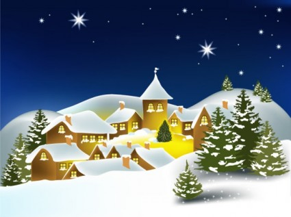 cartoon christmas house background 02 vector house christmas cartoon   