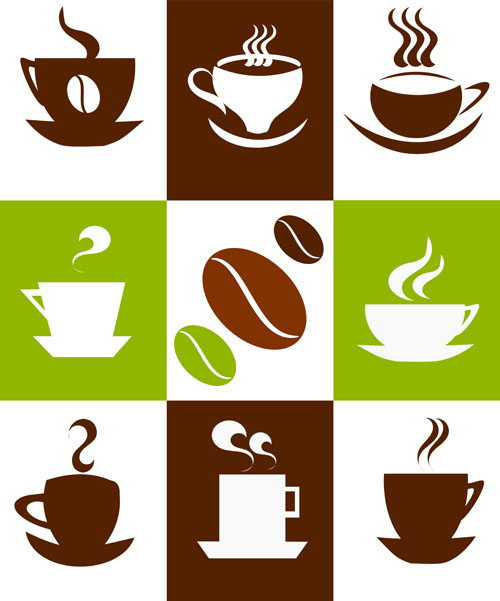 Set of Creative Coffee design elements vector material 05 elements element creative coffee   