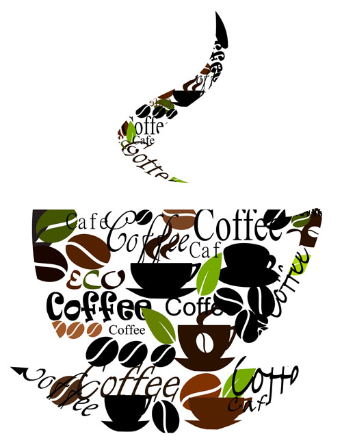 Set of Creative Coffee design elements vector material 03 elements element creative coffee   