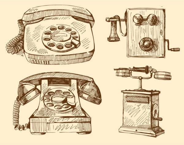 free vector vintage Telephone vintage telephone   