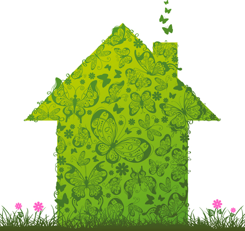 Set of Green Eco House vector 03 house green eco   