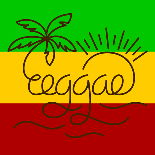 Reggae style text design vector 01 text style Reggae design   