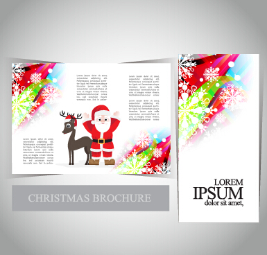 2015 Merry christmas brochure cover set vector 02 merry christmas christmas brochure 2015   