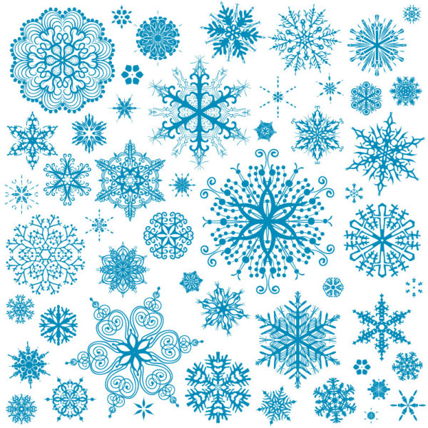 Different Snowflake patterns design elements vector 03 snowflake snow patterns pattern elements element different   