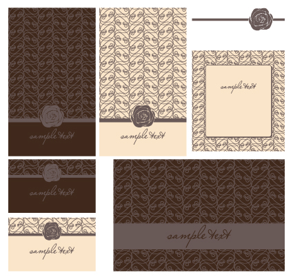 Set of Beautiful Wedding Cards design vector 01 wedding card wedding cards card beautiful   