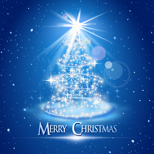 Dream christmas tree blue background 01 dream christmas tree blue background   