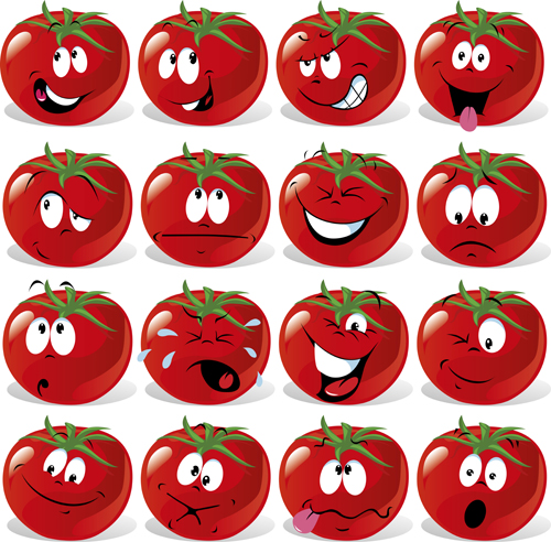 funny tomato face expressions icons vector tomato icons icon funny expression express   