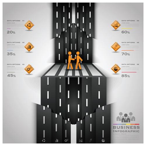 City street traffic Infographic elements vector 05 Traffic street infographic elements element   