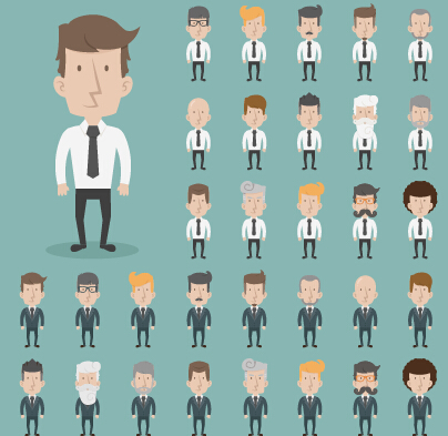 Funny business people character creative vector 05 people funny creative character business people business   