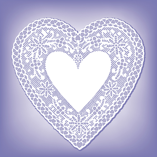 Lace heart cards vector material 01 material lace heart cards   