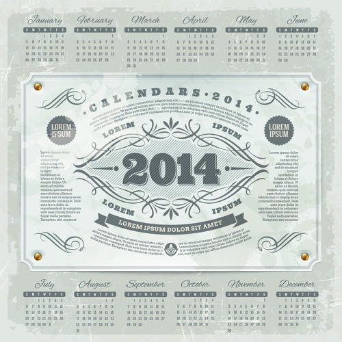 Calendar 2014 vector huge collection 20 Huge collection calendar 2014   