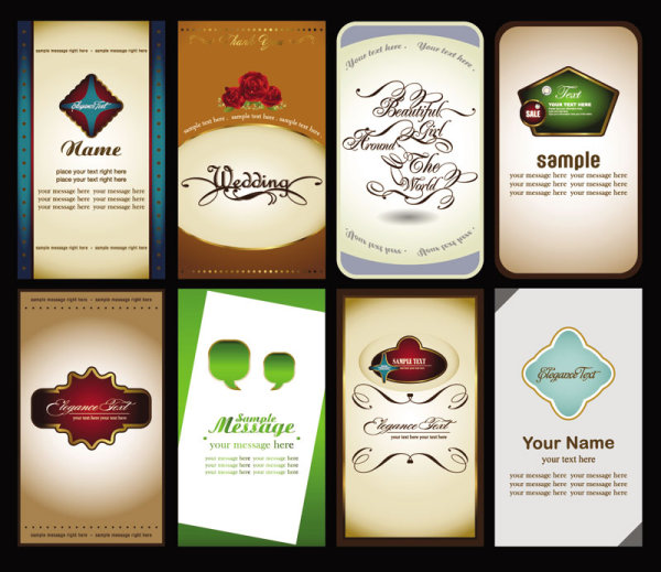 Elements of cards vector 04 elements element cards card   