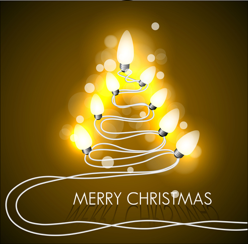 Halation Christmas tree design vector set 05 tree halation christmas tree christmas   