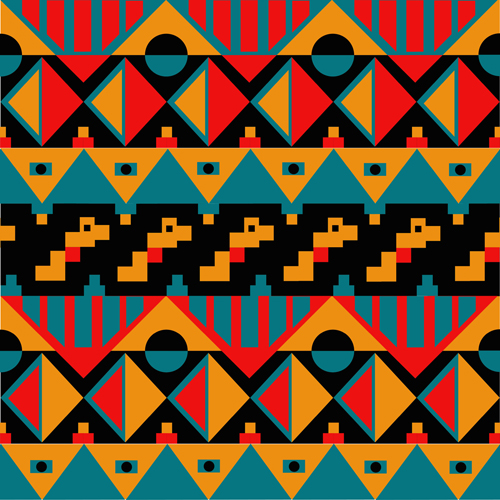 Tribal pattern seamless borders vector 05 tribal seamless pattern borders   