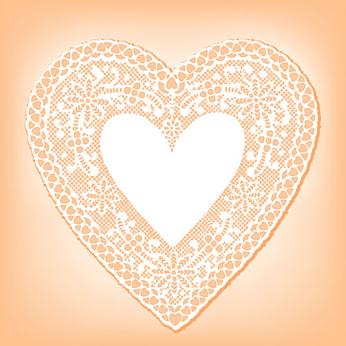 Lace heart cards vector material 02 material lace heart cards   