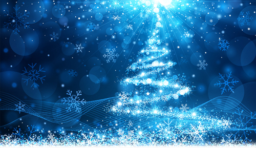 Dream christmas tree blue background 02 christmas tree christmas blue background background   