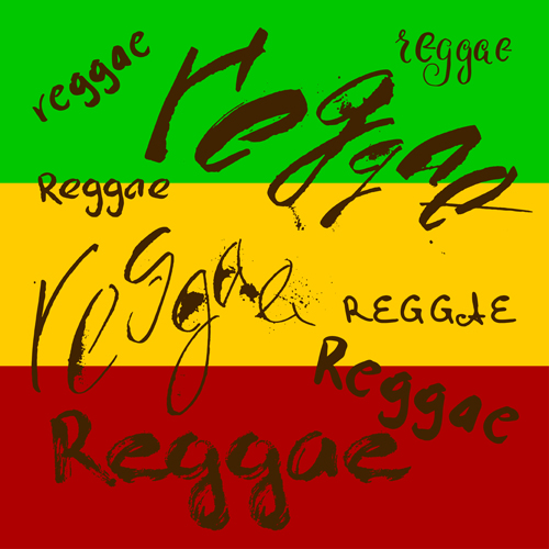 Reggae style text design vector 05 text style Reggae design   