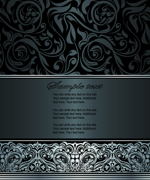 Dark style floral vintage backgrounds vector graphics 01 vector graphics floral backgrounds background   