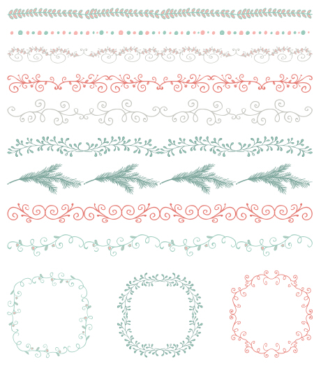 Borders with frame and laurel wreath cute vector 05 laurel wreath frame borders   