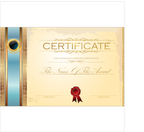 Best Certificate template design vector 05 certificate template certificate best   