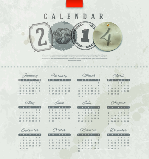 Calendar 2014 vector huge collection 23 Huge collection calendar 2014   