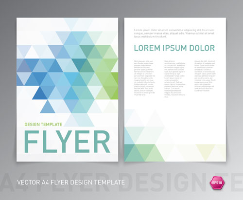 A4 flyer design template vectors material 01 template material flyer design   