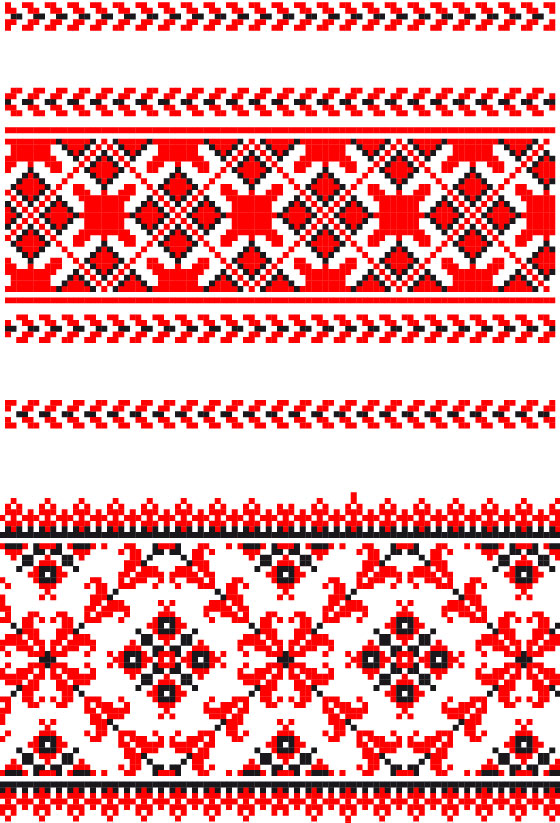 Ukraine Style Fabric ornaments vector graphics 05 Ukraine style ornaments ornament fabric   