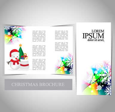 2015 Merry christmas brochure cover set vector 06 merry christmas christmas brochure 2015   