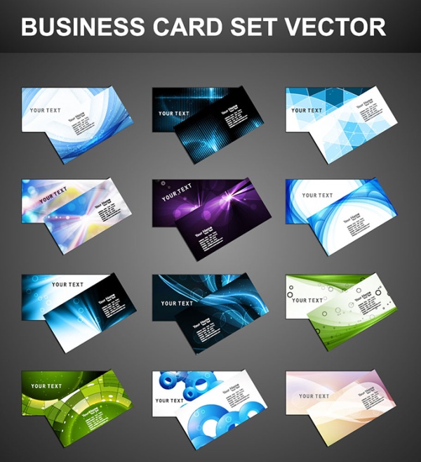 Elegant business card design set vector elegant business card business   