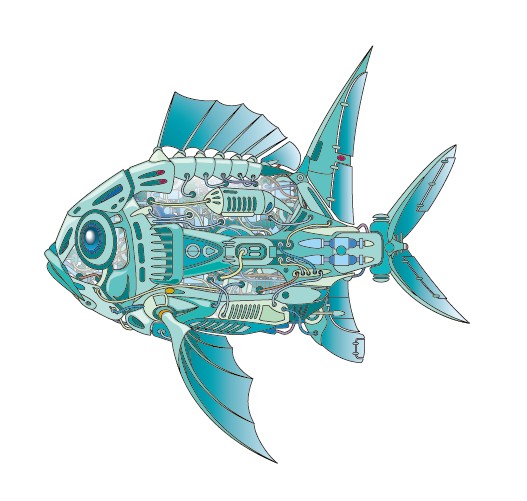 Mechanical Fish creative design vector mechanical mechanic fish   