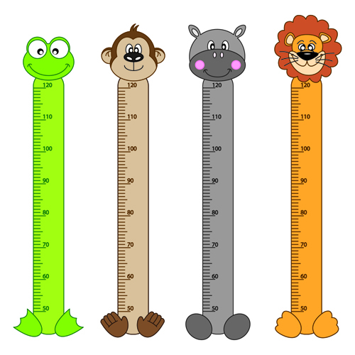 Funny baby height measure cartoon vector 02 measure height funny cartoon baby   