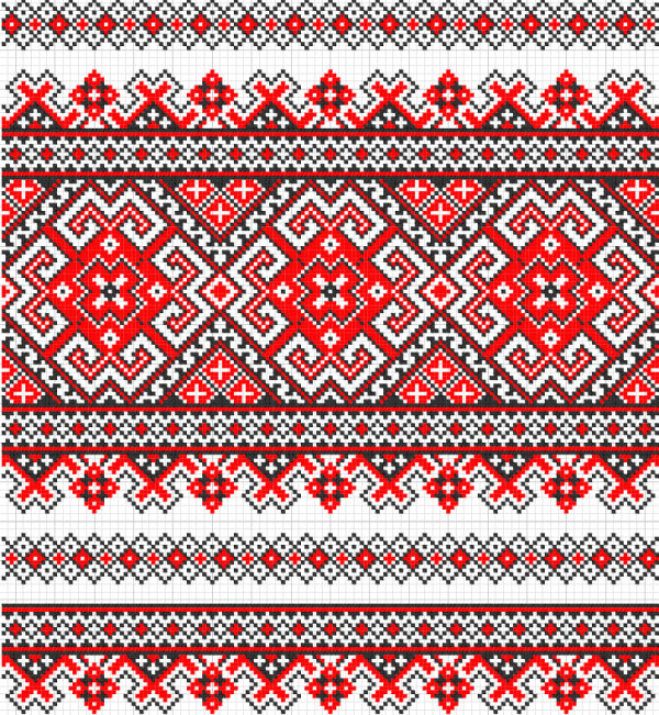 Ukraine Style Fabric ornaments vector graphics 09 Ukraine style ornaments ornament fabric   