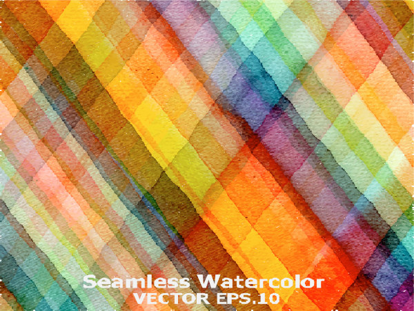 Watercolor checkered pattern seamless vector watercolor seamless pattern checkered   