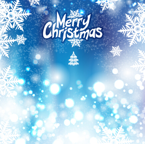 Beautiful snowflake christmas blue background vecor 04 snowflake christmas blue beautiful background   