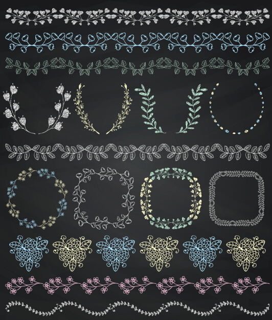 Borders with frame and laurel wreath cute vector 02 laurel wreath frame borders   