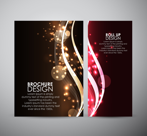 Bright brochure cover abstract design vector 01 cover brochure bright abstract   