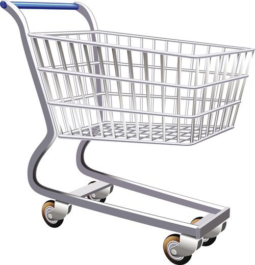 Set of Shopping trolley elements vector graphic 02 trolley shopping elements element   