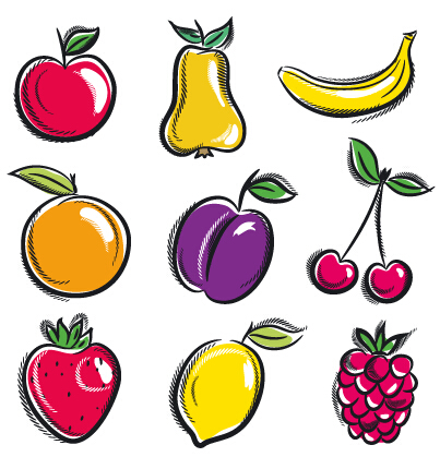 Hand drawn fruits graphics vector 01 hand-draw fruits   